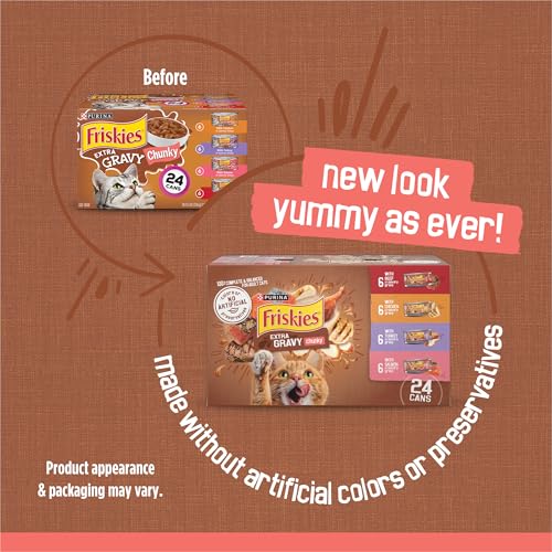 Friskies 050000171729 Purina Friskies Extra Gravy Wet Cat Food Chunky 24Ct Variety Pack thumb #1