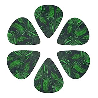 Green Tropical Plant Lot de 6 médiators pour guitare acoustique, guitare électrique, basse, ukulélé – fins, moyens et… - Les Beatles, Paul McCartney, John Lennon, RIngo Starr, George Harrison Green Tropical Plant Lot de 6 médiators pour guitare acoustique, guitare électrique, basse, ukulélé – fins, moyens et… – Image 4