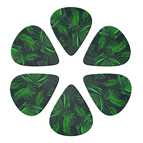 Green Tropical Plant Lot de 6 médiators pour guitare acoustique, guitare électrique, basse, ukulélé – fins, moyens et… - Les Beatles, Paul McCartney, John Lennon, RIngo Starr, George Harrison Green Tropical Plant Lot de 6 médiators pour guitare acoustique, guitare électrique, basse, ukulélé – fins, moyens et… – Image 5