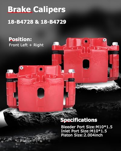 Image of cciyu Front /Rear Left & Right Brake Calipers Assembly w /Bracket 18-B4729 18-B4728 For Cadillac 2002-2006,For Chevy 1999-2008,For GMC 1999-2008