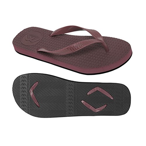 Image of Boomerangz (Clearance Stock Men's Flip Flops | Slippers | Thongs Colour: Burgundy /Black (#NoMoreBlowOuts #ChangeableStraps)