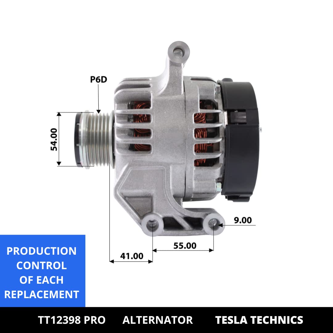 Alternateur TESLA TECHNICS TT11218 PRO 12V 100A - Compatible Alfa Romeo Fiat Lancia