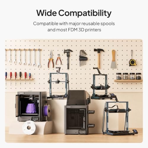 Image of ELEGOO Matte PLA 3D Printer Filament with Reusable Spool,1.75 mm Printing Filament Slate Grey 1 kg, Dimensional Accuracy + /- 0.02 mm, Compatible with Most 3D Printers