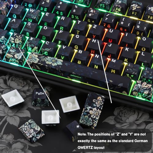 Teclas para teclado mecánico QWERTZ estilo Plum Blossoms para tu setup 4