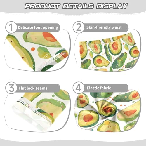 KLL Funny Avocado Toddler Girl Legging Comfortable Full Length Lounge Pants Gym3