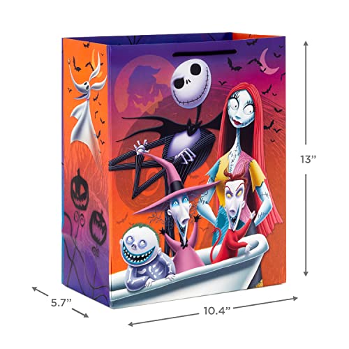 Hallmark Nightmare Before Christmas Flat Wrapping Paper Sheets, Halloween & Disney The Nightmare Before Christmas 13" Large Gift Bag Bundle (3 Bags) #TOP6