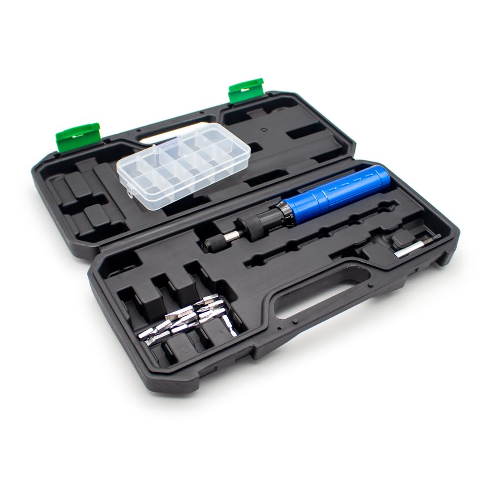 Toplionace Juego de Destornilladores Dinamométricos Preajustados con Liberación Automática, Llave Dinamométrica de Precisión para Un Apriete Antideslizante y Medición de Fuerza.