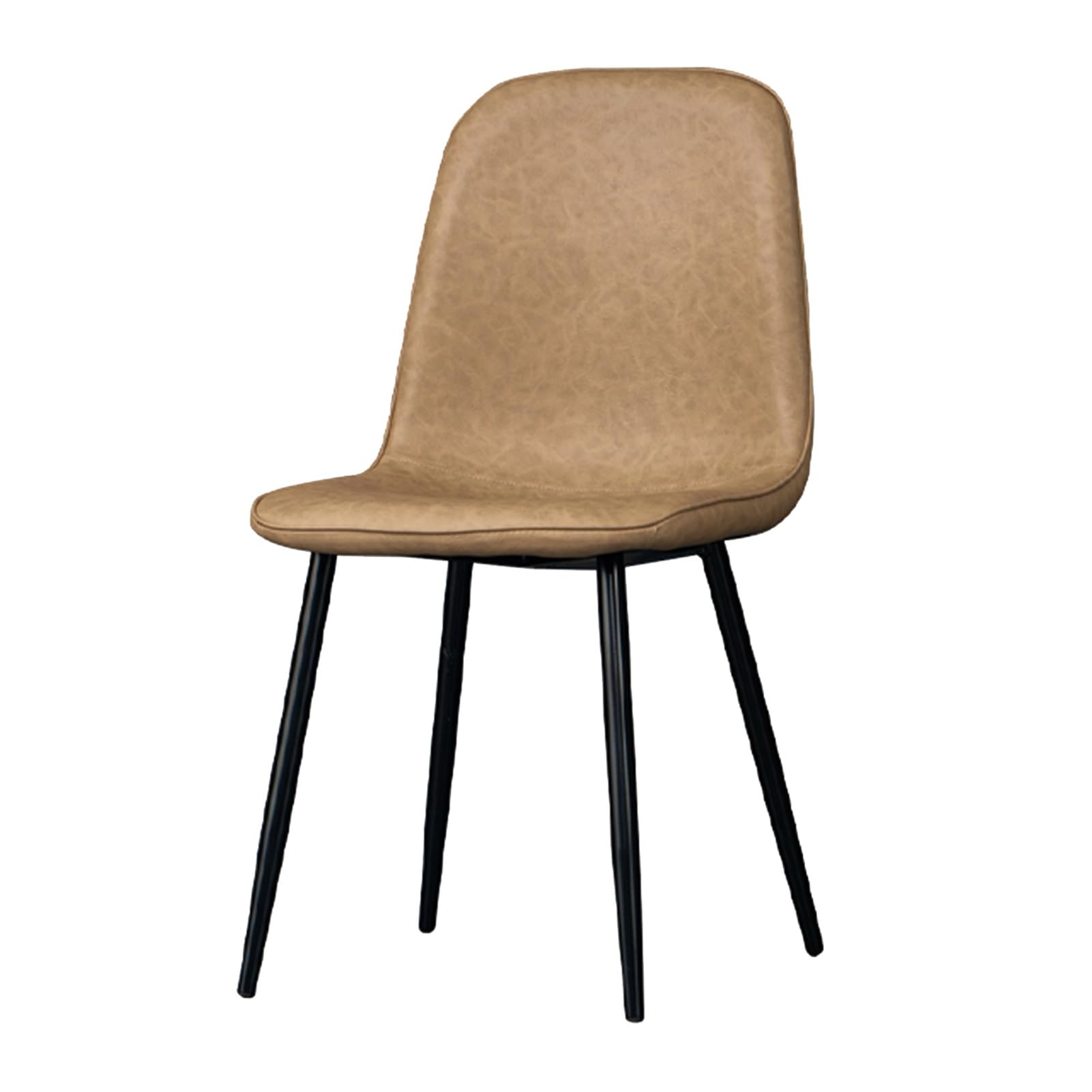 SJIALEN Dining Chair,Home Negotiate Office Desk Backrest Chair for Kitchen Bedroom Living Room Black Legs Reception Chairs Kitchen Chair (Color : Khaki)