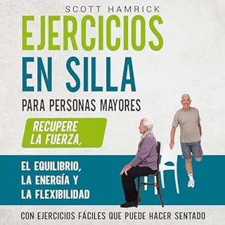 Diseño de la portada del título Ejercicios en silla para personas mayores