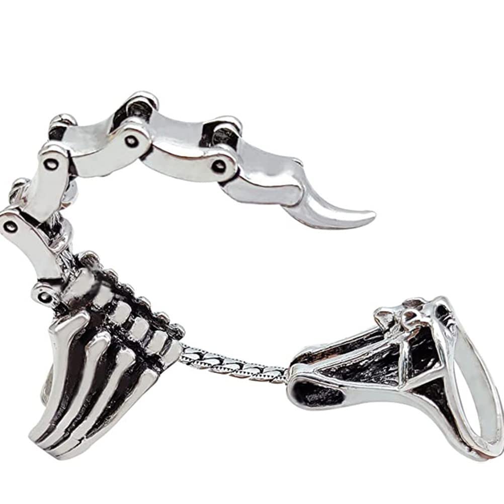 MasYoshScorpion Knuckle Joint Rings, Adjustable Scorpion Rings, Gothic Knuckle Joint Ring, Halloween Cosplay Rings, Scorpion Tail Ring Jewelry Gift for Men Boys