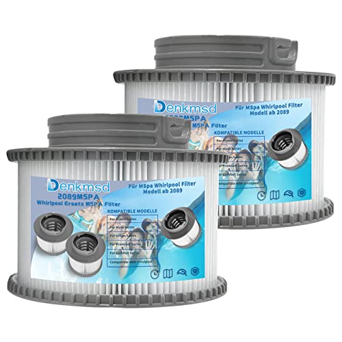 Denkmsd Cartucho de Filtro de reemplazo para MSPA FD2089, Cartucho de Filtro/Filtro de reemplazo para hidromasaje MSPA, Cartucho de Filtro de Filtro para Piscinas inflables (2pcs) Cover