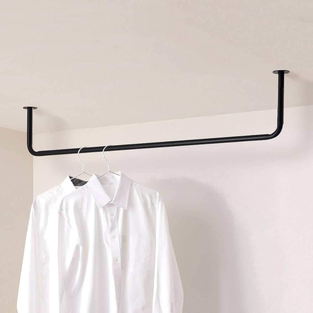 IRON BAR コ型　アイアンバー（ホワイト）物干し　ハンギング　ハンガーバー IRON BAR コ型 アイアンバー（ホワイト）物干し ハンギング ハンガー