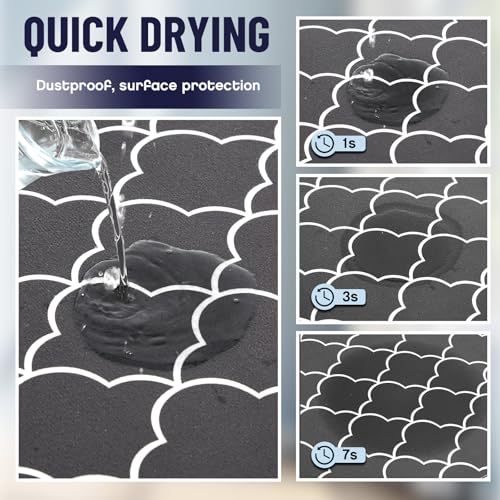 Image of Teenyyou 1 Pcs 26 inch x 18 inch Dryer Top Protector Mat, Washer and Dryer Topper, Non Slip Waterproof Machine Cover Dust Proof Quick Drying Topper Pad for Laundry and Kitchen (Stylish)
