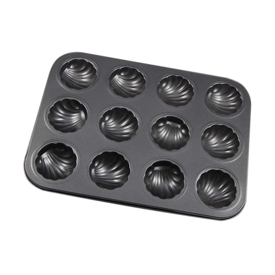 Moule à Madeleine antiadhésif à 12 cavités en acier pour le goûter