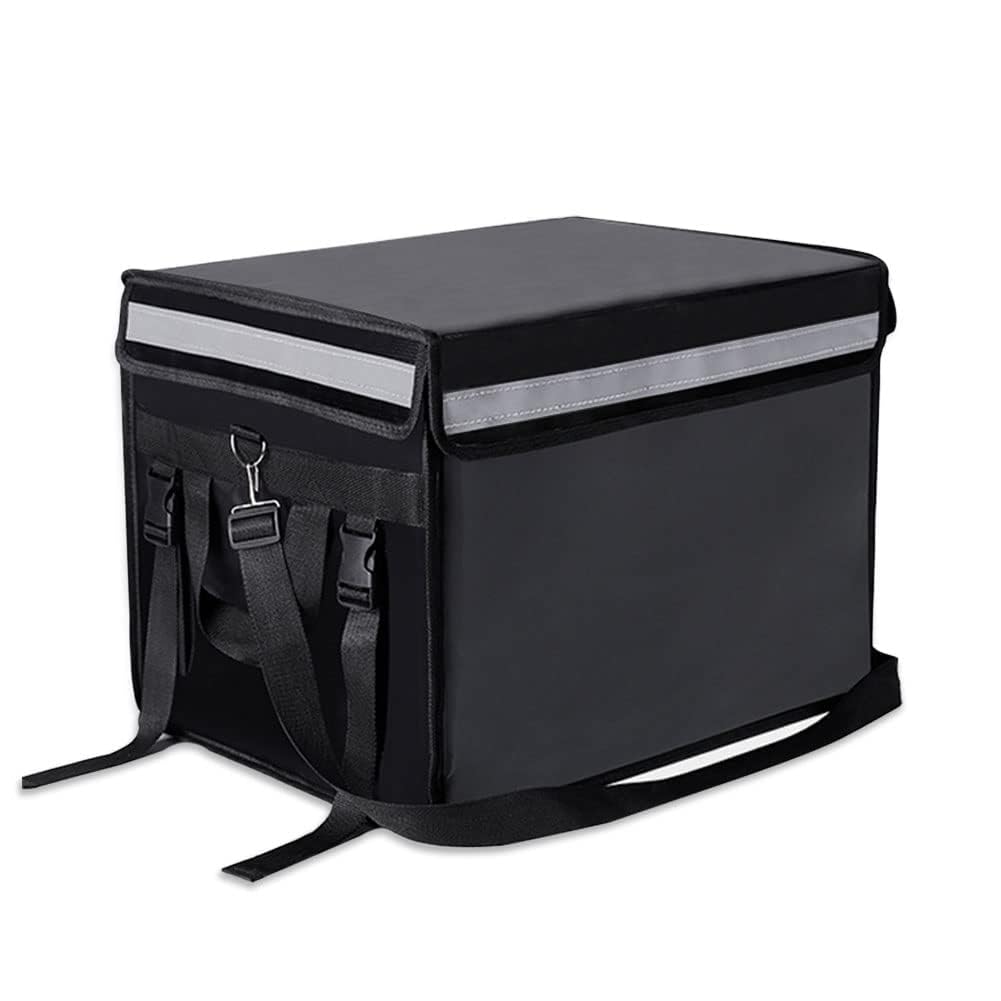 EasyVibe Borsa termica per la consegna degli alimenti, Nero , 48L, Borsa per la consegna del