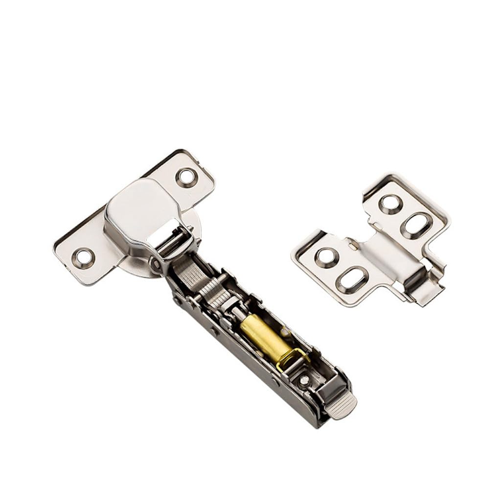ANGSTROM 2er Pack rahmenlose Schrankscharniere, 105 Grad Soft-Close, verdeckter europäischer Stil, 3D verstellbarer Clip (Full Overlay)