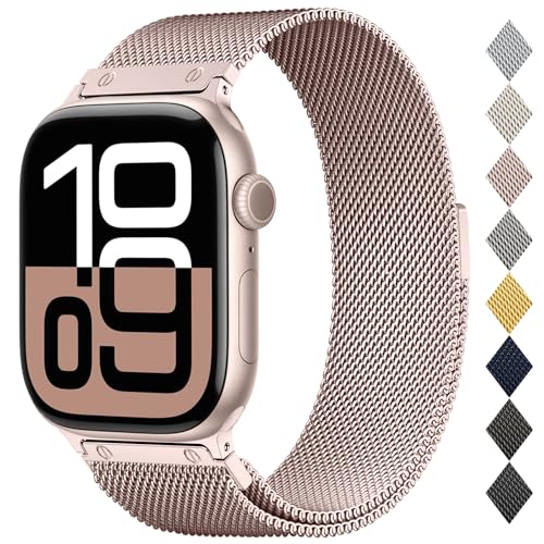 Boucle milanaise en métal à fermoir magnétique puissant pour Apple Watch