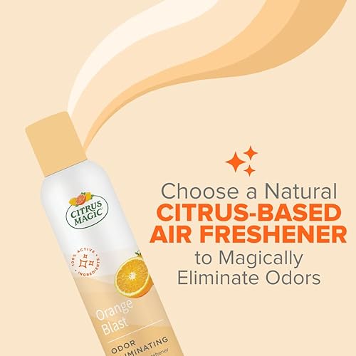 Miniatura 5 de Citrus Magic Ambientador en aerosol natural que elimina olores, naranja fresca, 3 onzas, 3 onzas líquidas (paquete de 1), 3 onzas