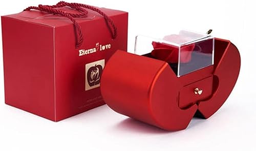 Miniatura 5 de 2025 Preserved Red Rose With Hollow Clavicle Necklace, Jewelry Boxes with Necklace, Present Box For Girlfriend,Wife,Mom