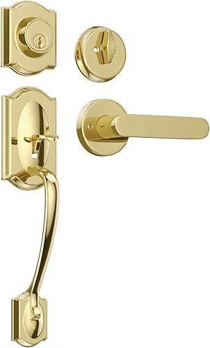 YYTDZSW Juego de manijas de puerta delantera, juego de manijas de puerta de entrada, juego de cerradura de puerta delantera, juego de manijas de