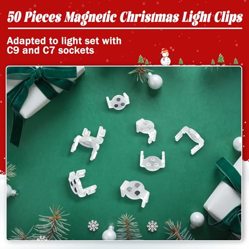 Uqm CCW350 50 Pack C9 Magnetic Christmas Light Clips thumb #4