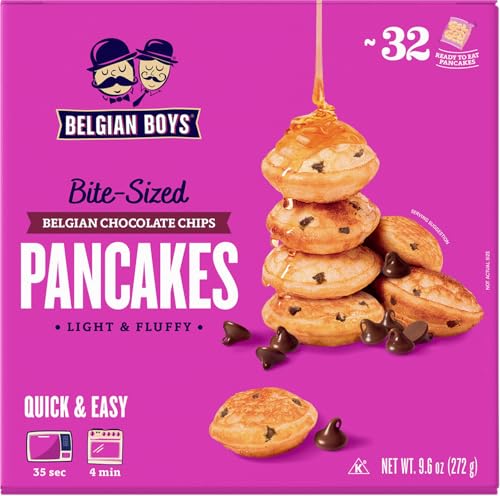 Belgian Boys Snacks, Chocolate Chips Bite-Sized Pancakes, 9.6 Oun...