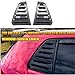 Heart Horse 2pcs for V-W Volk/swagen Golf7 MK7 7.5 GTI R 2013-2019 Accessories Sporty Car Auto Exterior Rear Side Window Louvers Air Vent Scoop Shades Cover Trim Blinds -Carbon Black