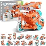 Sillbird Solar Robot Building Kit Christmas STEM Gift for Boys Aged 8-14, 15-in-1 DIY Science Educational Robotic Set, Solar or Battery Powered Toy for Kids Birthday with 212 Pieces