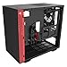 NZXT H210 - Mini-ITX PC Gaming Case - Tempered Glass - Enhanced Cable Management - Water Cooling Ready - Matte Black/Red