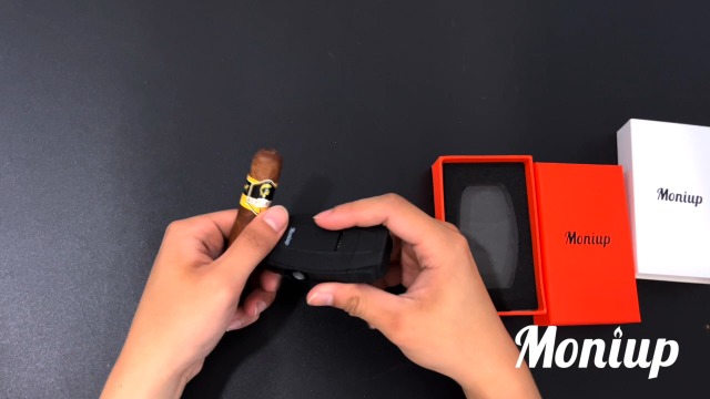 Encendedor de Mecha Doble con Punch y Soporte para Cigarro miniatura 7