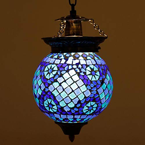 earthenmetal5W Hanging Lamp, Blue, Spherical