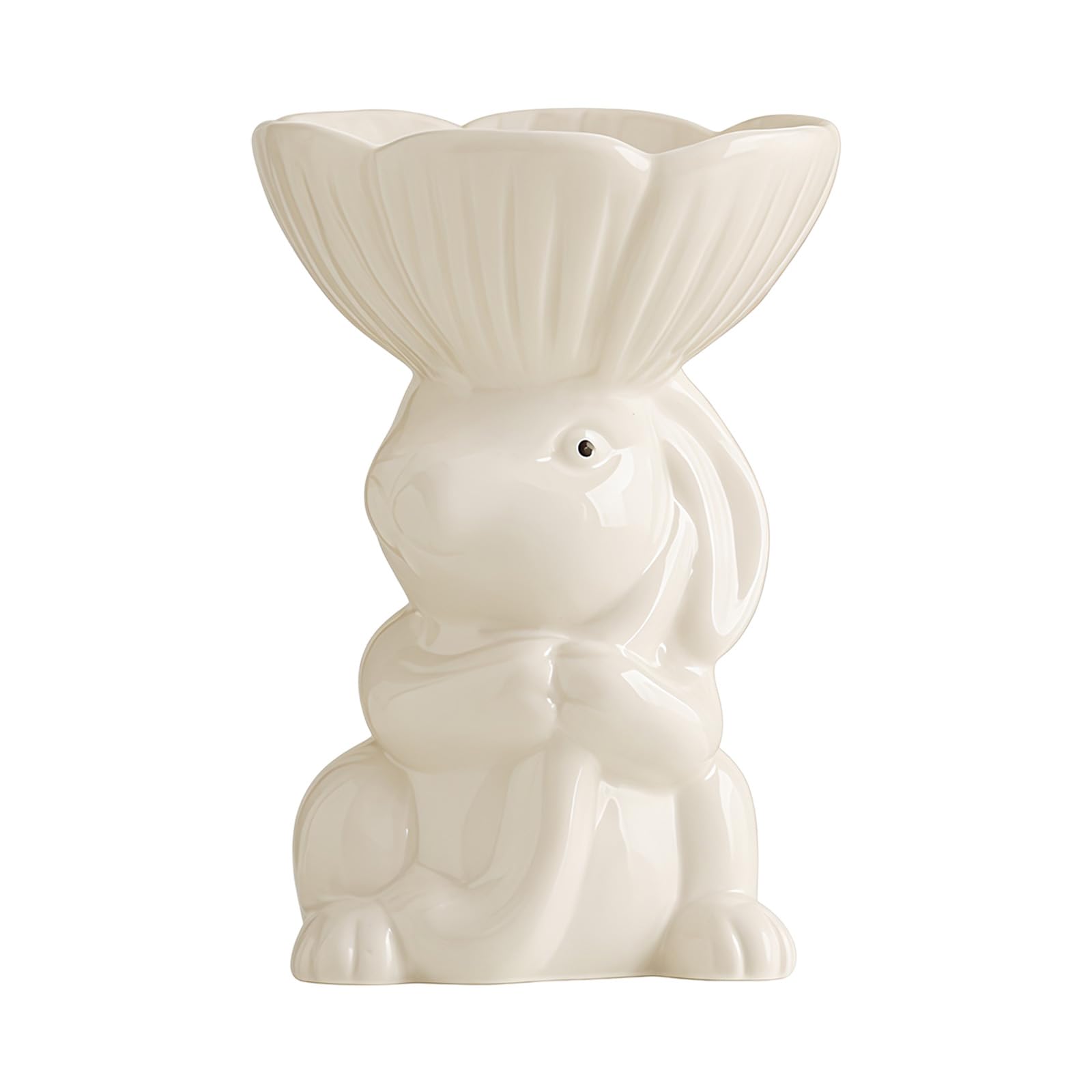 NVOQILIN Decorative Ceramic Rabbits Plate Multifunctional Use As Jewelry Holders or Display Piece Desk Organizers for Tabletops Jewelry Organizers Tray