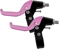 rockible Alavanca de freio de bicicleta infantil, conjunto de alça de freio de bicicleta infantil, alavanca de freio de bicicleta infantil, rosa