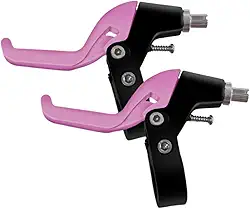 rockible Alavanca de freio de bicicleta infantil, conjunto de alça de freio de bicicleta infantil, alavanca de freio de bicicleta infantil, rosa