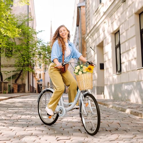 Max4out 24 Inch Rattan Basket Bike
