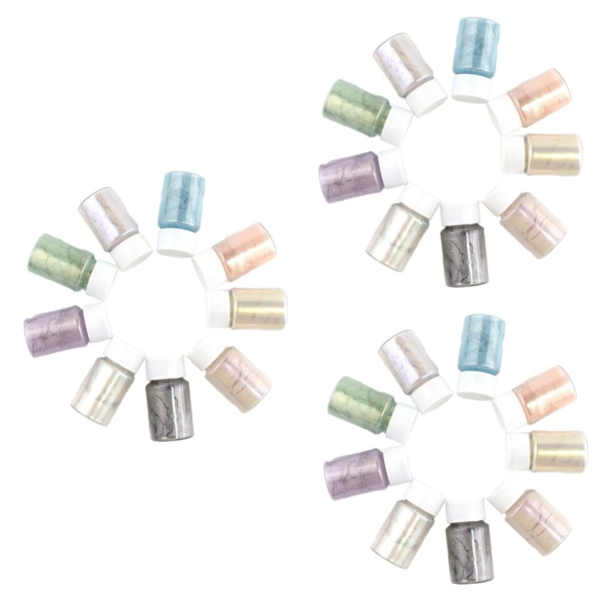 HOMSFOU 3 Sätze Mica Pulver Für Epoxidharz Farbige Pigmente Für Diy Projekte Hautfreundlich Für Seifenherstellung Basteln Und Nail Art Verschiedenen Farben Erhältlich 9 Stück * 3