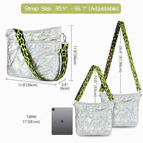 Puffy Crossbody Bags, Quilted Purses with Zip, Trendy Fashion Shoulder Bags, Padded Soft Handbags for Women2