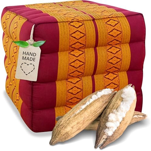 Würfelkissen 40x40cm - Sitzhocker Mit Kapok Füllung, Handgefertigt