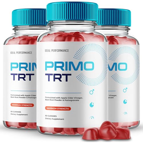 Primo TRT Gummies, Official Primo TRT Gummies for Men - Maximum Strength Performance, All Natural Support Overall Health & Wellness, PrimoTRT Advanced Formula Support Gummy Reviews (3 Pack)