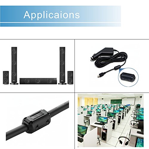 Iskuka [Pack Of 10] Ferrite Beads Clip - On Design For Hdmi Cable Usb Cable Noise Emi Rfi Suppressor Ferrite Core Ferrite Ring (3Mm) #TOP6