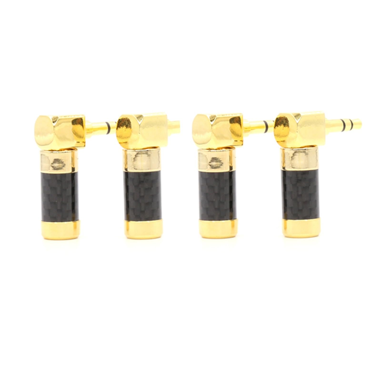 4 Uds. Conector De Audio Estéreo Macho De 3,5mm Chapado En Oro De 24K 3U For Cable De Auriculares