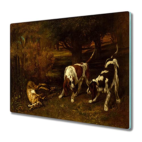 Tapis de découpe induction décor animaux pour cuisine chaleureuse