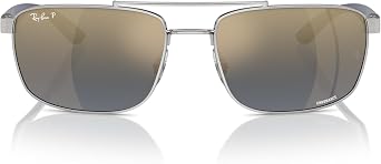 Ray-Ban Unisex Sunglasses Gunmetal Frame, Green & Blue Lenses, 60MM