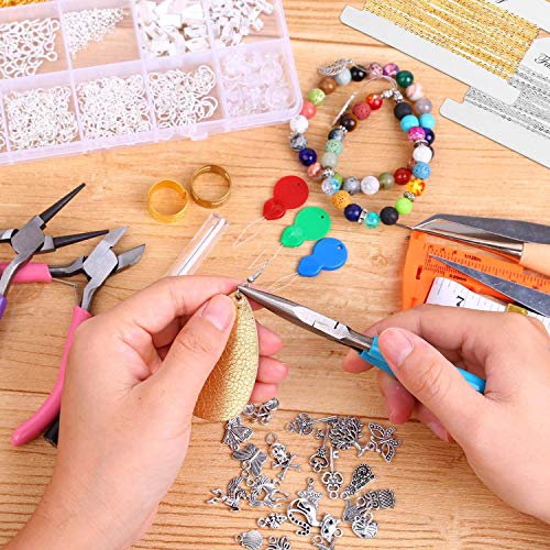 shynek Jewelry Making Kits for Adults, Jewelry Making Supplies Kit with Jewelry Making Tools, Jewelry Wires, Jewelry Findings and Charms for Jewelry Making and Repair