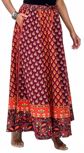 Image of Premium Cotton Skirt for Women with Pocket, Free Size
