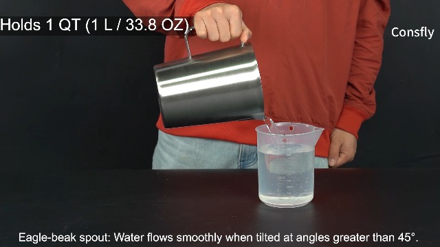 Vaso medidor de acero inoxidable con tapa 2L miniatura 7