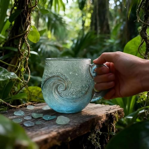 Sea Glass Sunset Mug juego 2 tazas 12 oz diseño playa miniatura 3