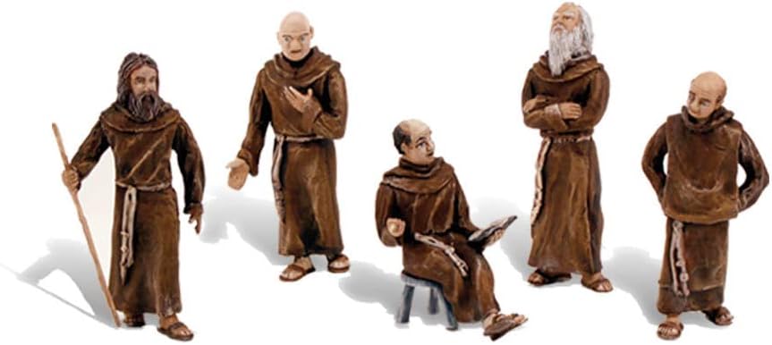 SP4453 1.5-Inch Scene Setters Figurine, Friars/Monks, 5/Pack
