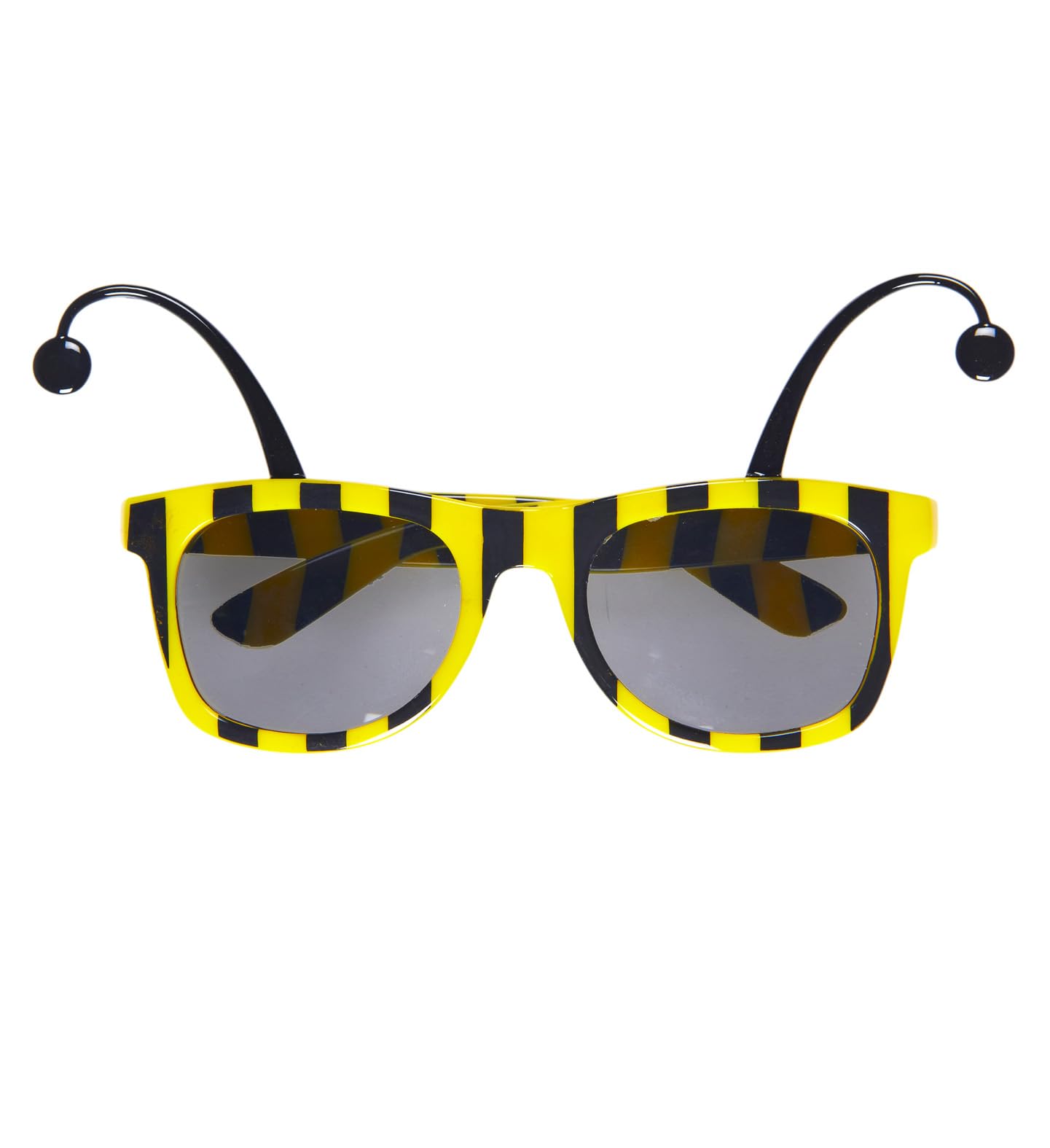 Mega_Jumble® Adults Bumble Beauty Bumble Bee Ladies Yellow and Black Tripes Women Fancy Dress Kit Fingerless Gloves + Bee Glasses with Antennas - Image 3