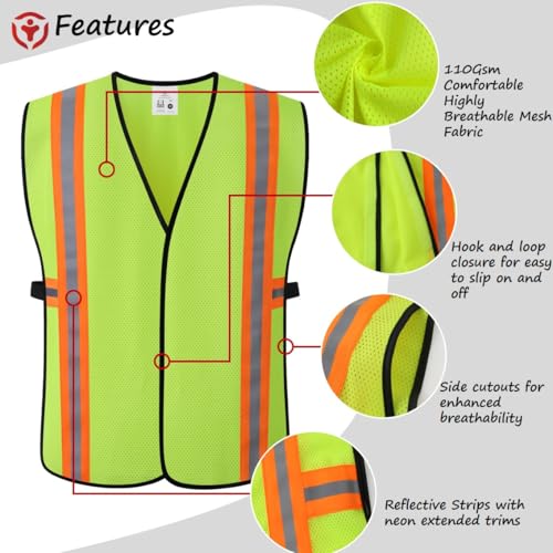 Image of Safety Vest for Men Women Reflective Construction Vest